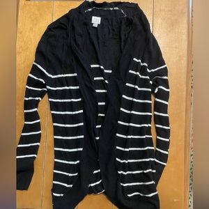 A New Day black and white striped cardigan